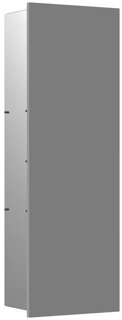 EMCO asis pure Schrankmodul Unterputz, Anschlag rechts, 730 mm, weiß – mit 2 Glasablagen