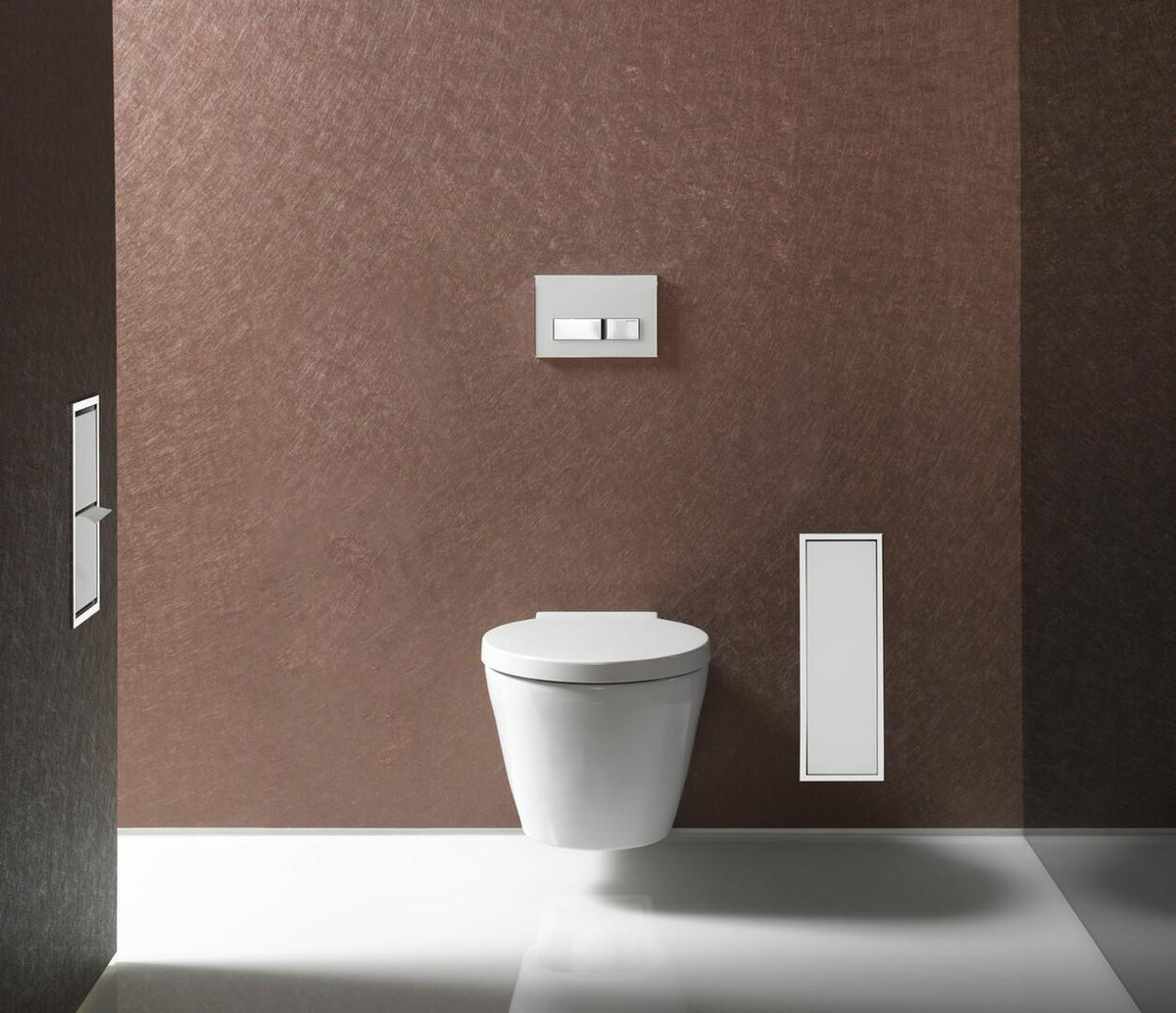 EMCO ASIS 150 Toilettenbürstengarnitur-Modul Unterputz 495 mm Chrom/Weiß