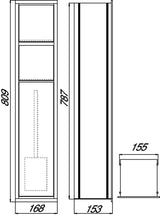 EMCO WC-Modul asis 150 Unterputz 809 mm mit Papierhalter, Reserverollenbox und WC-Bürste in chrom/optiwhite