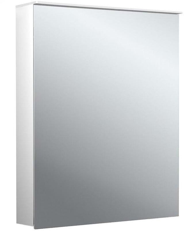 EMCO flat 2 Design LED-Lichtspiegelschrank 600 mm, 1-türig, Aluminium, mit Touchsensoren und Soft-Close