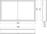 EMCO LED-Lichtspiegelschrank prime 13394 Unterputz 1200 mm 2 Türen mit Lichtpaket