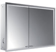 EMCO prestige 2 Lichtspiegelschrank 1015 mm Unterputz, breite Tür rechts, Aluminium