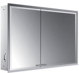 EMCO prestige 2 Lichtspiegelschrank 1015 mm Unterputz, breite Tür rechts, Aluminium