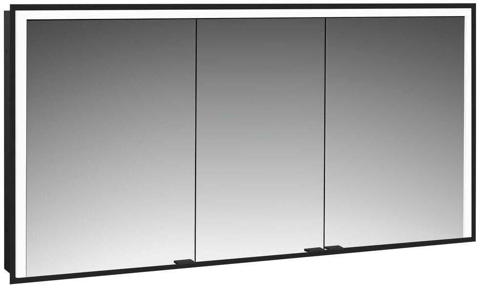 EMCO prime 3 LED-Lichtspiegelschrank 1400 mm, 3-türig, Unterputz, Aluminium