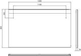 EMCO LED-Lichtspiegel MI 250 25011 mit Sensorschalter 1300x805 mm – Aluminiumrahmen, matt