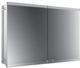 EMCO evo LED-Lichtspiegelschrank 1000 mm, 2 Türen, Unterputz, Aluminium, mit emco light system