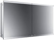 EMCO evo Lichtspiegelschrank 1200 mm, 2-türig, Unterputz, Aluminium, LED, IP20