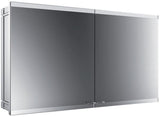 EMCO evo LED-Lichtspiegelschrank 1200 mm, 2 Türen, Unterputz, Aluminium, mit emco light system