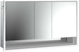EMCO Lichtspiegelschrank loft Unterputz 1400 mm, 3-türig, Aluminium