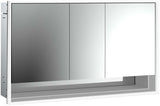 EMCO Lichtspiegelschrank loft Unterputz 1400 mm, 3-türig, Aluminium