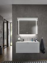 EMCO LED-Lichtspiegel MI 220+ mit Touch-Bedienfeld, 3 Lichtausschnitten, 500x800 mm, Aluminium