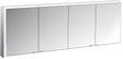 EMCO prime LED-Lichtspiegelschrank 2000 mm, 4-türig, Aufputz, Aluminium