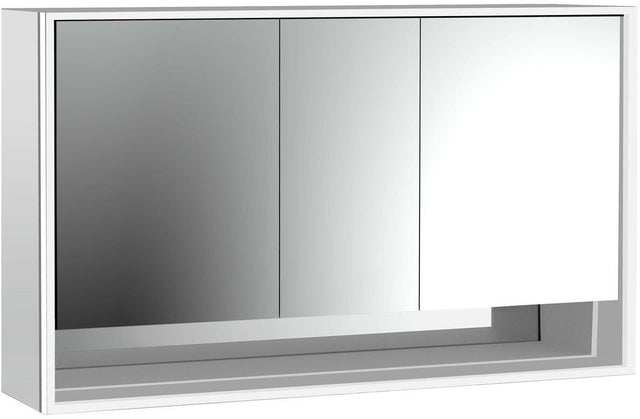EMCO Lichtspiegelschrank loft 05224 Aufputz, 3-türig, 1400 mm, Aluminium, LED, Touch-Bedienung