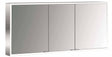 EMCO prime LED-Lichtspiegelschrank 1400 mm, 3-türig, Aufputz, Aluminium, Touchsteuerung