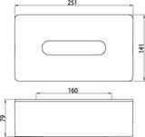 EMCO Kosmetiktuchbox LOFT Wandmodell – Chrom, 250 x 79 x 140 mm, verdeckte Befestigung
