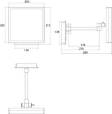 EMCO LED-Kosmetikspiegel pure LED 06011 – 3-fach Vergrößerung, Touch-Sensor, 203x203 mm