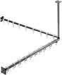 EMCO Duschvorhang-Set System 2 900 mm Eckstange in Chrom – mit Deckenstütze & 18 Ringen