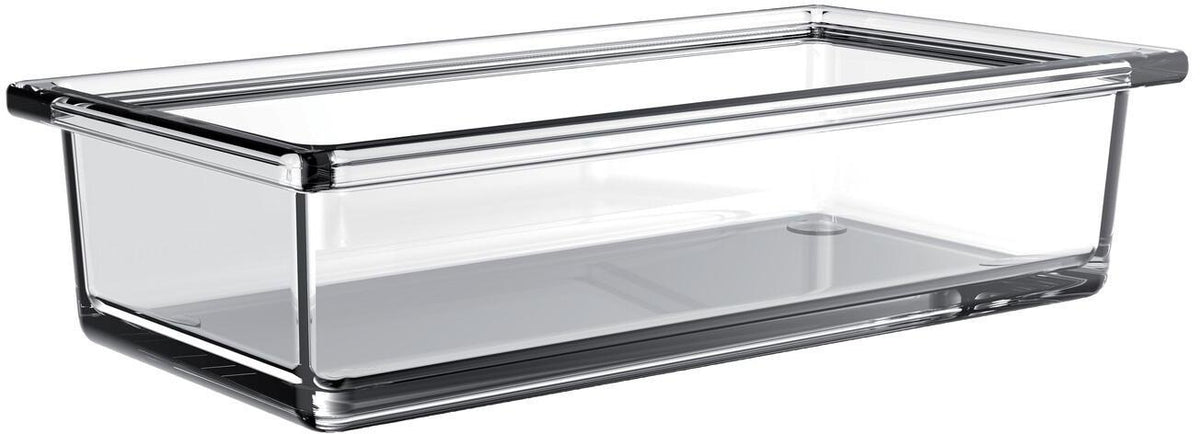 EMCO liaison Glasschale lang – Klare Ablage für Reling, 198 x 48 x 98 mm