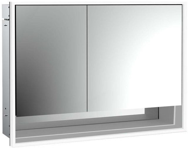 EMCO Lichtspiegelschrank loft Unterputz 1000 mm 2-türig mit Unterfach und LED-Beleuchtung