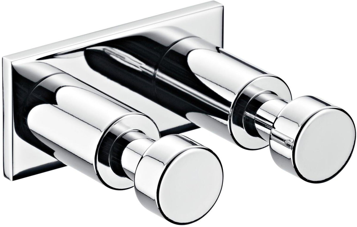 EMCO system2 Hakenleiste mit 2 Haken in Chrom – Messing, verdeckte Wandmontage