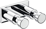 EMCO system2 Hakenleiste mit 2 Haken in Chrom – Messing, verdeckte Wandmontage
