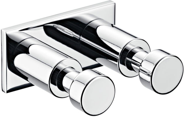 EMCO system2 Hakenleiste mit 2 Haken in Chrom – Messing, verdeckte Wandmontage