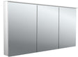 EMCO Lichtspiegelschrank flat 2 Design Aufputz 1400 mm, 3-türig, LED, Aluminium