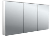 EMCO Lichtspiegelschrank flat 2 Design Aufputz 1400 mm, 3-türig, LED, Aluminium