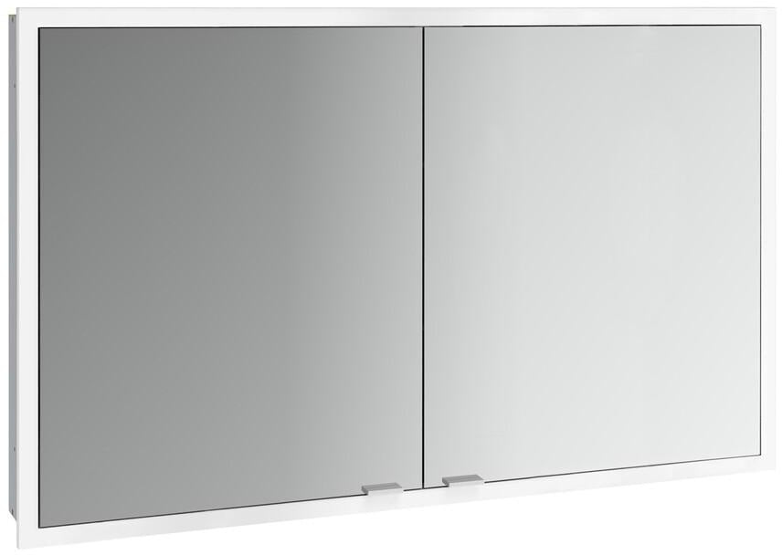 EMCO prime slim Lichtspiegelschrank 1200 mm Unterputz, 2 Türen, LED, Touch, alu/spiegel