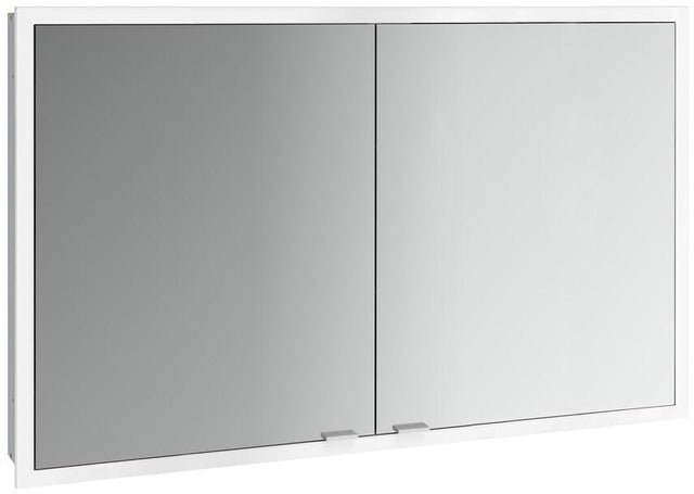 EMCO prime slim Lichtspiegelschrank 1200 mm Unterputz, 2 Türen, LED, Touch, alu/spiegel