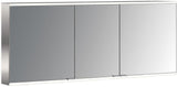EMCO LED-Lichtspiegelschrank prime 2, 1600 mm, 3 Türen, Aufputz, Aluminium