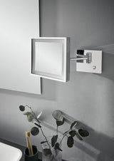 EMCO LED-Kosmetikspiegel pure LED 06011 – 3-fach Vergrößerung, Touch-Sensor, 203x203 mm
