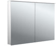 EMCO Lichtspiegelschrank flat 2 Design Aufputz 1000 mm 2-türig Aluminium LED