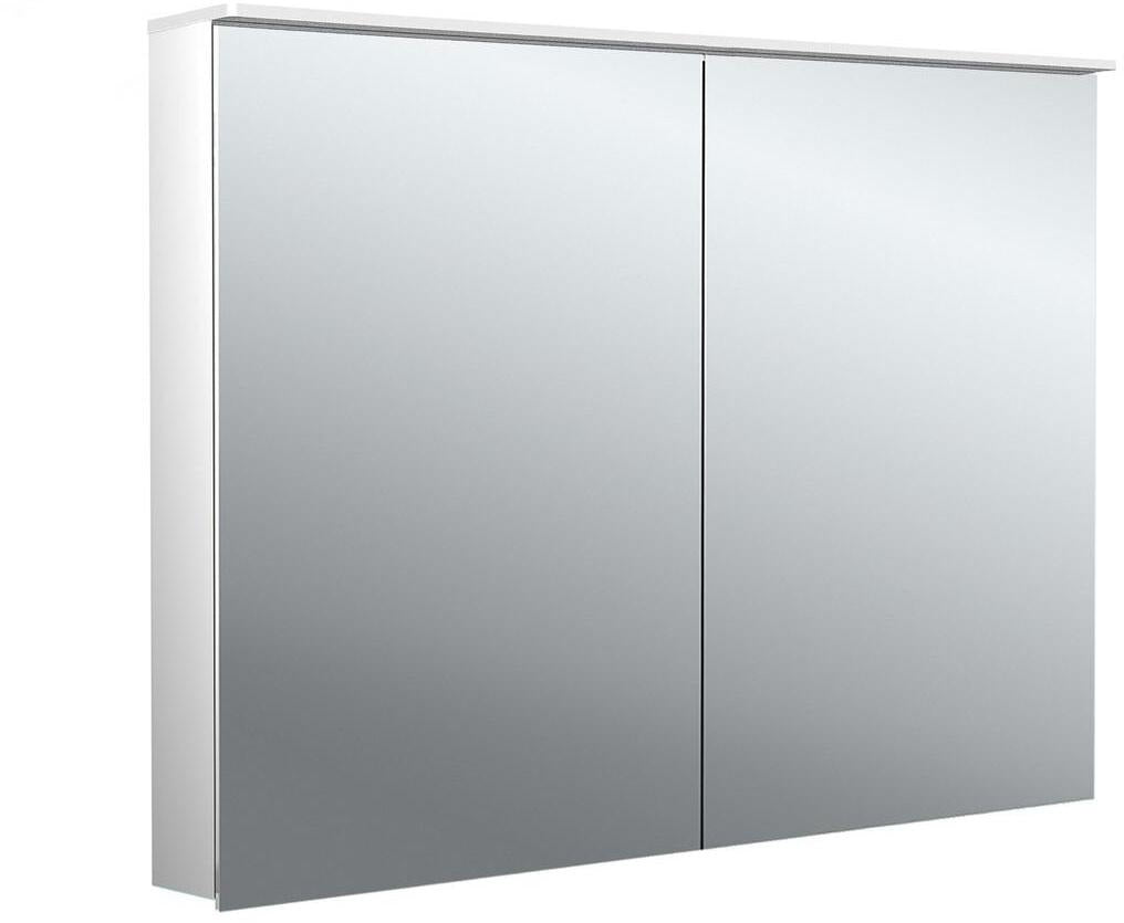 EMCO Lichtspiegelschrank flat 2 Design Aufputz 1000 mm 2-türig Aluminium LED