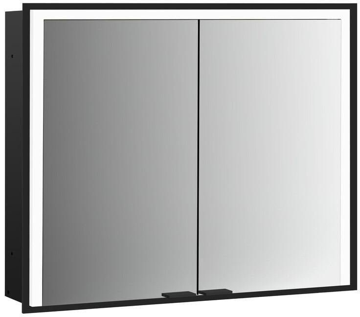 EMCO prime 3 LED-Lichtspiegelschrank 1200 mm, 2-türig, Unterputz, Aluminium