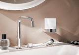 EMCO Sensor-Seifenspender flow mit Kristallglas satiniert – berührungslos, Akku, Chrom