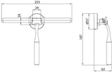 EMCO Duschwischer system2 mit Wandhalterung und Ersatz-Gummilippe in Chrom