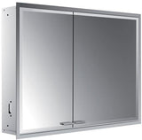EMCO Lichtspiegelschrank prestige 2 915 mm Unterputz, breite Tür rechts, Aluminium