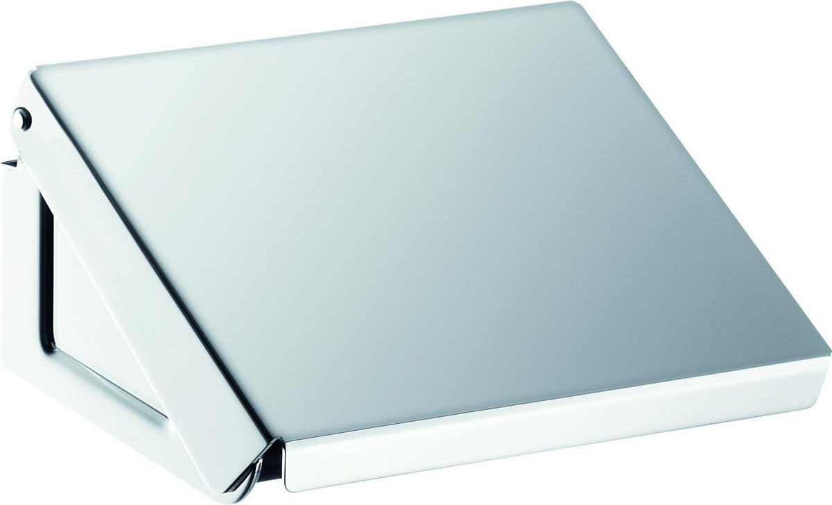 EMCO Papierhalter POLO mit Deckel und Rolle, chrom – Wandmontage, rostfreier Stahl