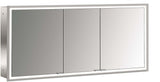 EMCO prime LED-Lichtspiegelschrank 1400 mm, 3-türig, Unterputz, Aluminium, Touchsensoren, IP20