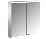 EMCO LED-Lichtspiegelschrank prime 2, 600 mm, 2 Türen, Aufputz, Aluminium