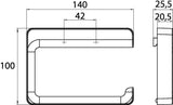 EMCO Papierhalter trend 00104 ohne Deckel – verchromter Toilettenpapier-Rollenhalter mit verdeckter Befestigung