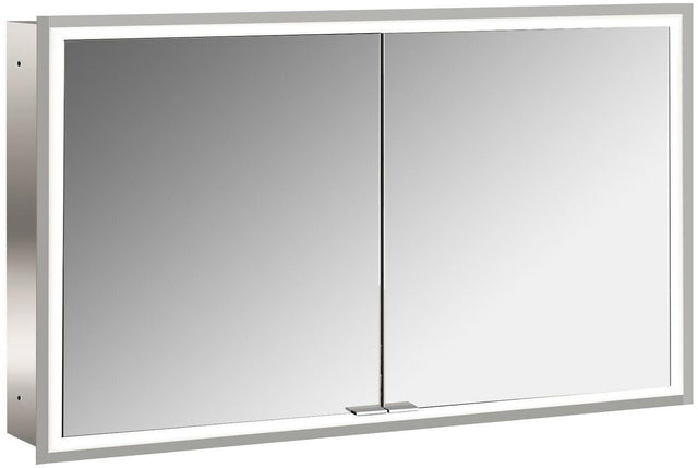 EMCO prime LED-Lichtspiegelschrank 1200 mm, 2 Türen, Unterputz, Aluminium, IP20, dimmbar