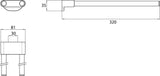 EMCO Handtuchhalter flow 00143, 2-armig, 430 mm, Chrom, verdeckte Befestigung
