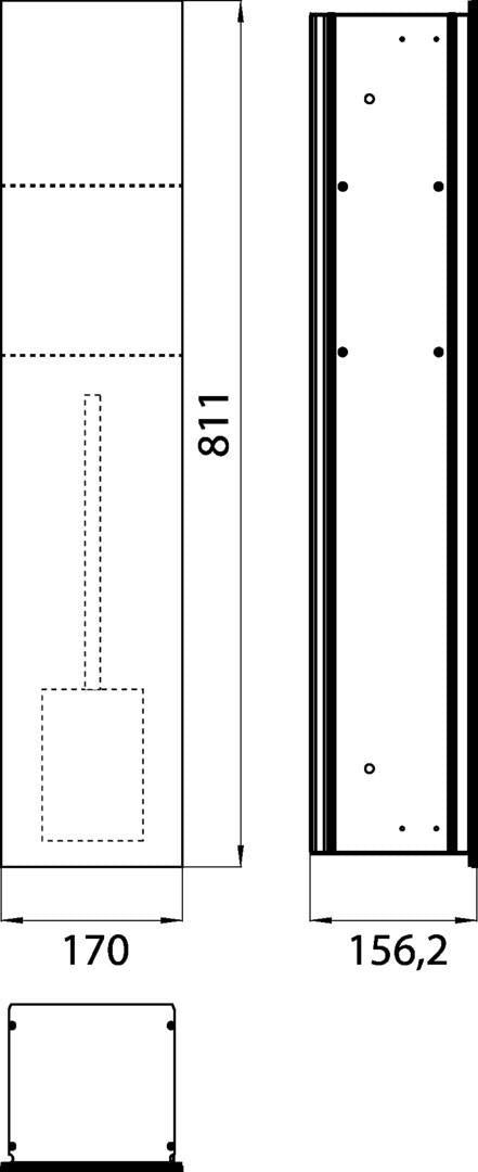 EMCO WC-Modul asis 2.0 27452 Unterputz, Anschlag rechts, 811 mm, Weiß