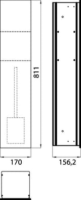 EMCO WC-Modul asis 2.0 27452 Unterputz, Anschlag rechts, 811 mm, Weiß