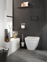 EMCO Papierhalter trend 00104 ohne Deckel – verchromter Toilettenpapier-Rollenhalter mit verdeckter Befestigung