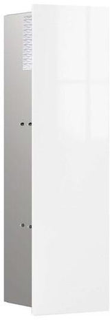 EMCO asis pure WC-Modul Unterputz 600 mm, Anschlag rechts, Glasfront weiß Glanz