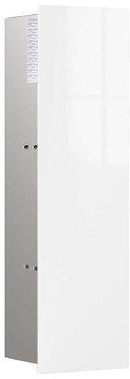 EMCO asis pure WC-Modul Unterputz 600 mm, Anschlag rechts, Glasfront weiß Glanz