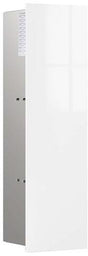 EMCO asis pure WC-Modul Unterputz 600 mm, Anschlag rechts, Glasfront weiß Glanz